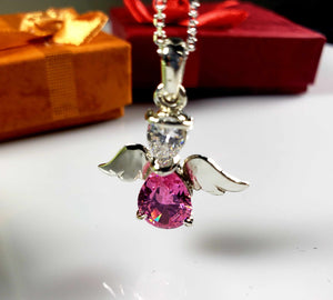 Angel Pendant-Sterling Silver-Gold Tale USA