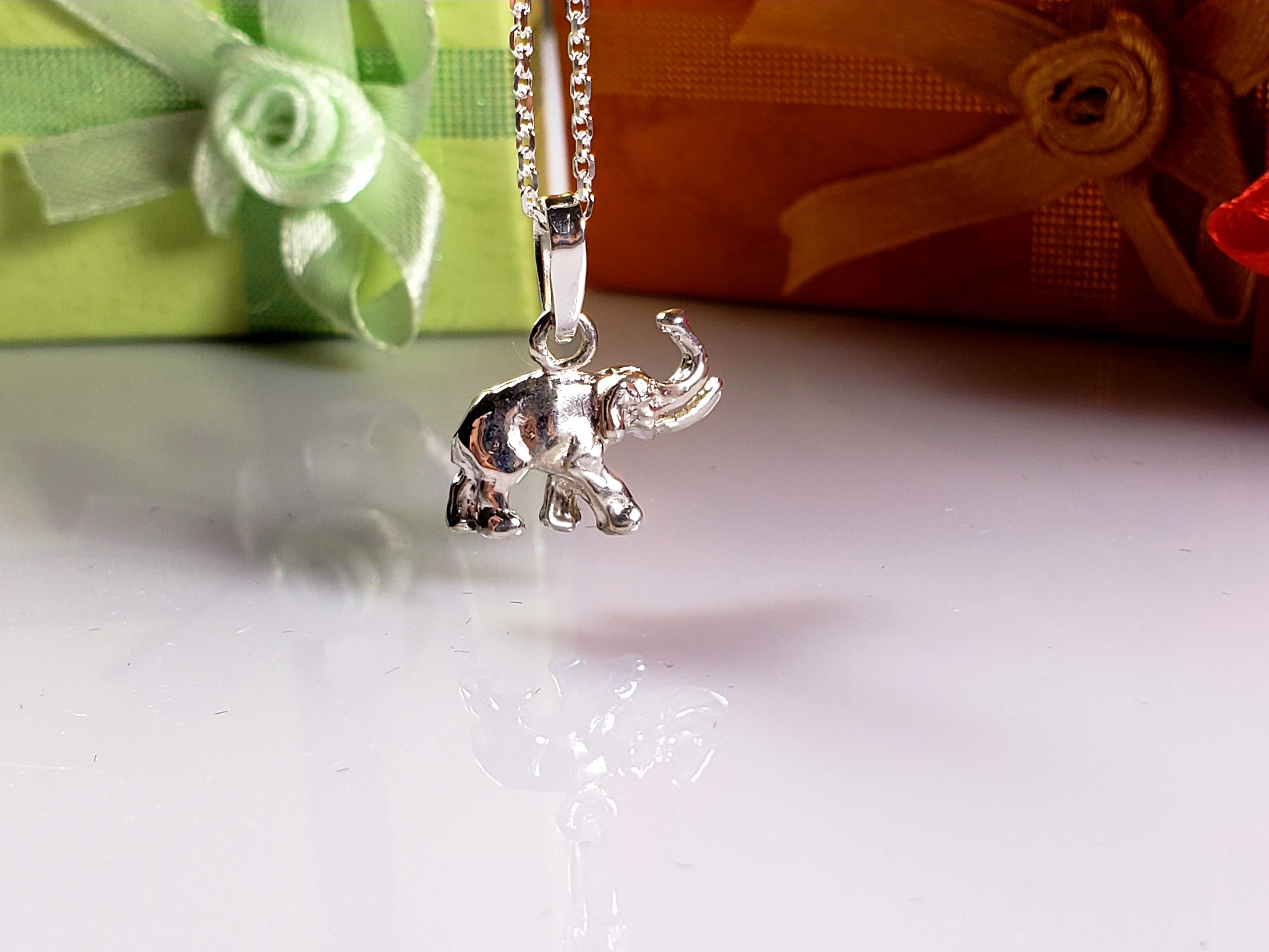 Beautiful Sterling Silver Elephant Pendant - symbolism of strength, honor, stability and patience