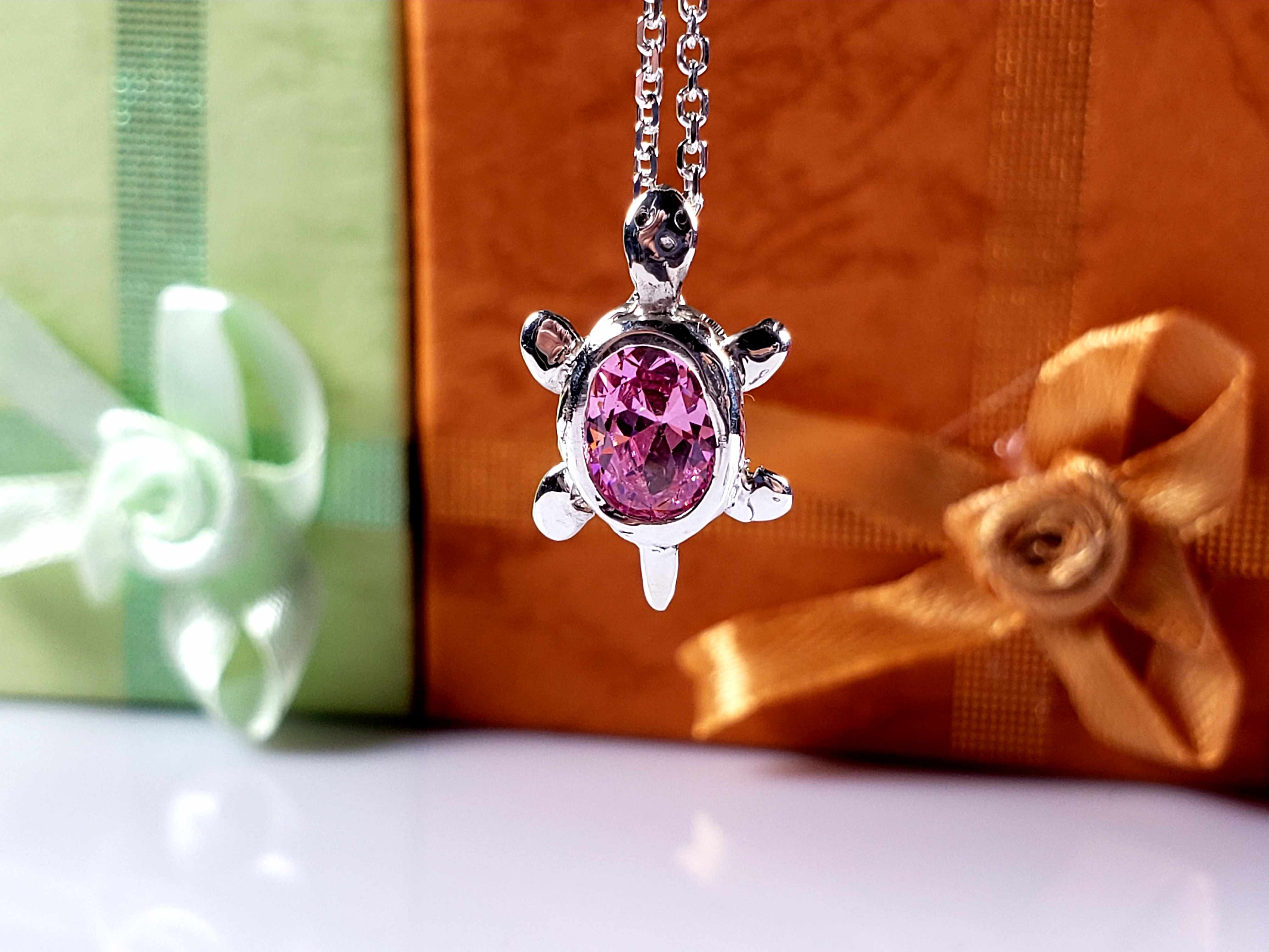 Beautiful Sterling Silver Turtle Pendant, for those nature lovers, represents Mother Hearth